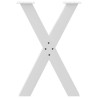 Pieds de table à manger en forme de X, 2 pièces, blanc, 50 x (72-73) cm, acier 