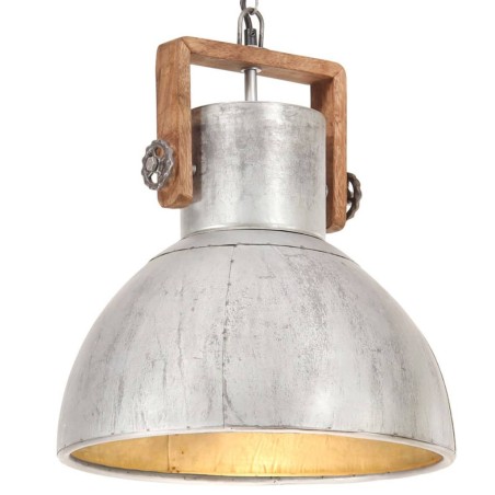 Lampe suspendue industrielle 25 W Argenté Rond 40 cm E27 