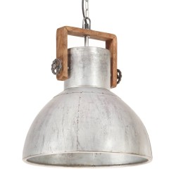 Lampe suspendue industrielle 25 W Argenté Rond 40 cm E27 