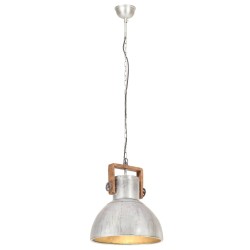 Lampe suspendue industrielle 25 W Argenté Rond 40 cm E27 