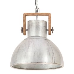 Lampe suspendue industrielle 25 W Argenté Rond 40 cm E27 