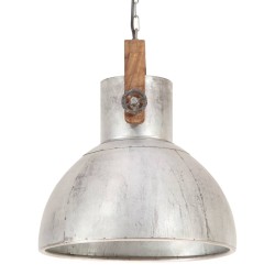 Lampe suspendue industrielle 25 W Argenté Rond 40 cm E27 