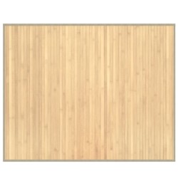 Tapis rectangulaire naturel clair 80x100 cm bambou 