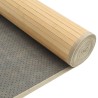 Tapis rectangulaire naturel clair 80x100 cm bambou 