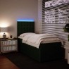 Sommier à lattes de lit et matelas Vert foncé 80x200 cm Velours 