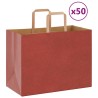 Sacs en papier 50 pcs avec poignées rouge 32x17x25 cm 