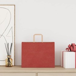Sacs en papier 50 pcs avec poignées rouge 32x17x25 cm 