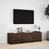 Meuble TV avec LED chêne marron 140x34x40 cm bois d'ingénierie 