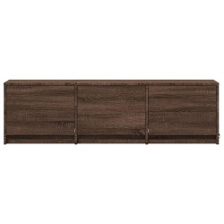 Meuble TV avec LED chêne marron 140x34x40 cm bois d'ingénierie 