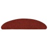 Tapis autoadhésifs de marches 5 pcs Rouge 56x17x3 cm Aiguilleté 