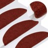 Tapis autoadhésifs de marches 5 pcs Rouge 56x17x3 cm Aiguilleté 