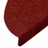 Tapis autoadhésifs de marches 5 pcs Rouge 56x17x3 cm Aiguilleté 