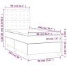 Sommier à lattes de lit avec matelas Blanc 90x200 cm Similicuir 