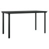 Ensemble à manger de jardin 7 pcs Noir 
