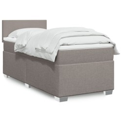 Sommier à lattes de lit avec matelas Taupe 90x190 cm Tissu 