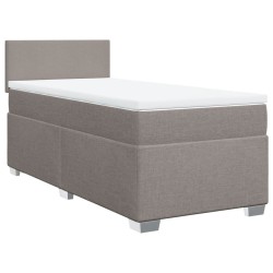Sommier à lattes de lit avec matelas Taupe 90x190 cm Tissu 