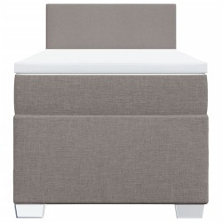 Sommier à lattes de lit avec matelas Taupe 90x190 cm Tissu 