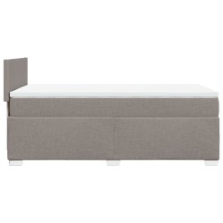 Sommier à lattes de lit avec matelas Taupe 90x190 cm Tissu 