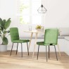 Chaises à manger lot de 2 Vert clair Velours 