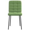 Chaises à manger lot de 2 Vert clair Velours 