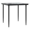 Ensemble de bistro 3 pcs et coussins gris clair résine tressée 