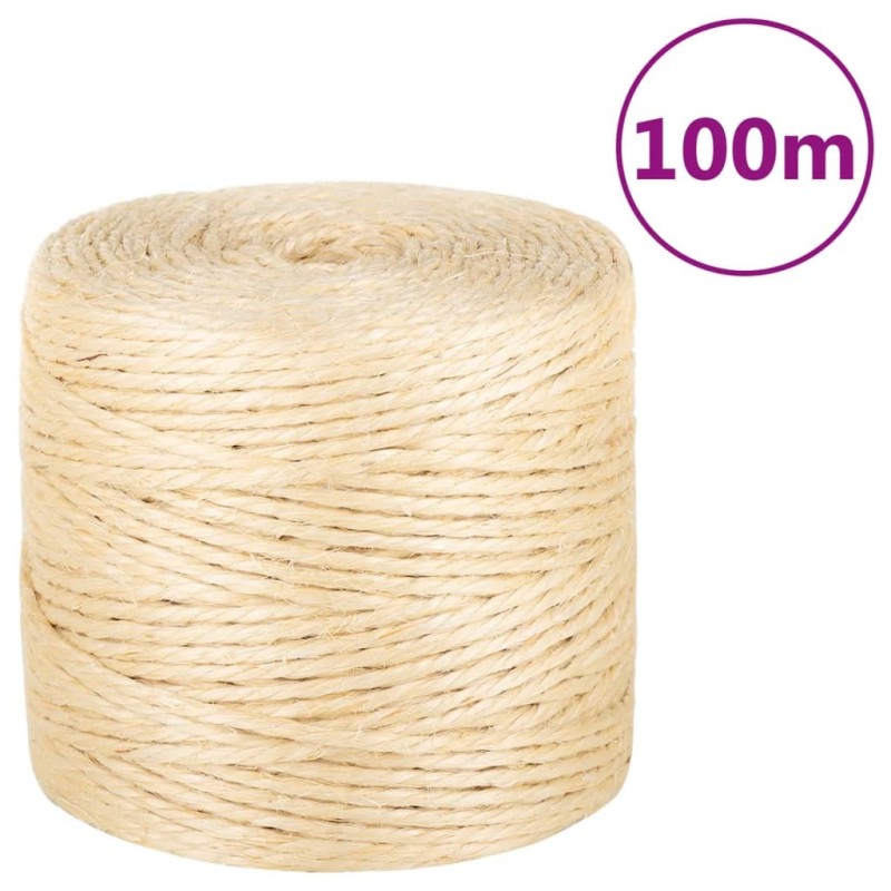Corde 100 % sisal 4 mm 100 m 
