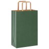 Sacs en papier 50 pcs avec poignées vert 21x11x31 cm 