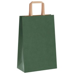 Sacs en papier 50 pcs avec poignées vert 21x11x31 cm 