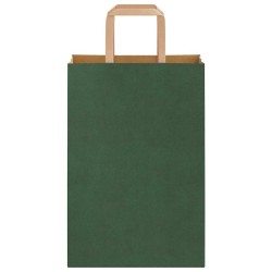 Sacs en papier 50 pcs avec poignées vert 21x11x31 cm 