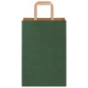 Sacs en papier 50 pcs avec poignées vert 21x11x31 cm 