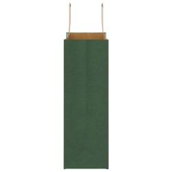 Sacs en papier 50 pcs avec poignées vert 21x11x31 cm 