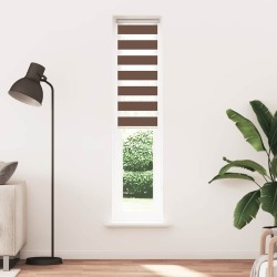 Store zèbre marron 50x200 cm largeur du tissu 45,9 cm polyester 