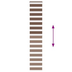 Store zèbre marron 50x200 cm largeur du tissu 45,9 cm polyester 