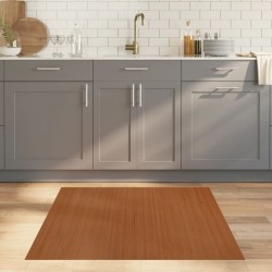 Tapis rectangulaire marron 100x100 cm bambou 