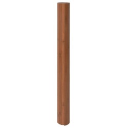 Tapis rectangulaire marron 100x100 cm bambou 