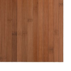 Tapis rectangulaire marron 100x100 cm bambou 
