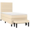 Sommier à lattes de lit avec matelas Crème 100x200 cm Tissu 