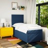 Sommier à lattes de lit avec matelas Bleu 80x200 cm Tissu 