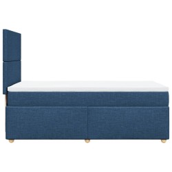 Sommier à lattes de lit avec matelas Bleu 80x200 cm Tissu 