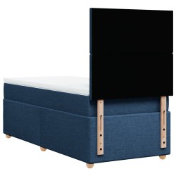 Sommier à lattes de lit avec matelas Bleu 80x200 cm Tissu 