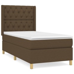 Sommier à lattes de lit avec matelas Marron foncé 80x200 cm 