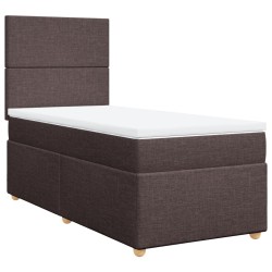 Sommier à lattes de lit avec matelas Marron foncé 90x190 cm 
