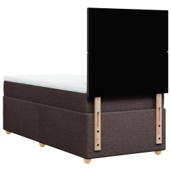 Sommier à lattes de lit avec matelas Marron foncé 90x190 cm 