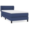 Sommier à lattes de lit avec matelas Bleu 90x200 cm Tissu 