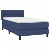 Sommier à lattes de lit avec matelas Bleu 90x200 cm Tissu 