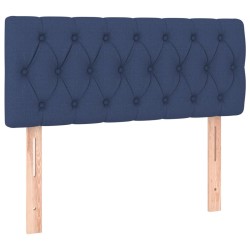 Sommier à lattes de lit avec matelas Bleu 90x200 cm Tissu 