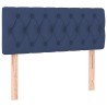 Sommier à lattes de lit avec matelas Bleu 90x200 cm Tissu 
