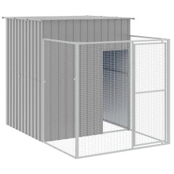 Niche pour chien avec cour gris clair 165x251x181 cm 