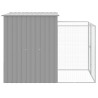 Niche pour chien avec cour gris clair 165x251x181 cm 