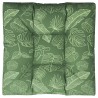 Coussin de palette motif de feuilles 70x70x12 cm tissu 